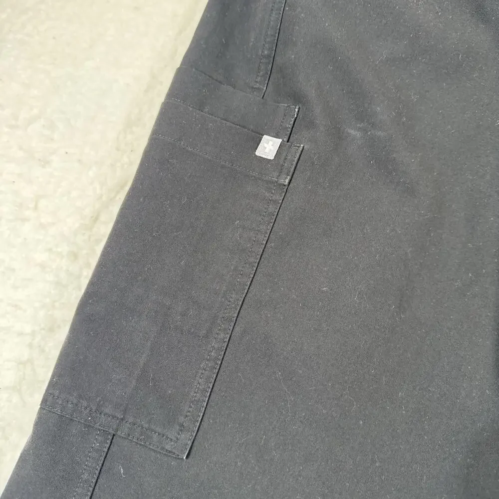 FIGS Pants Mens Size XL Black Technical Collection Cargo Elastic Waist Workwear